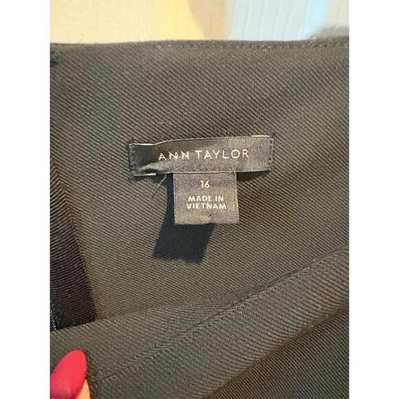 Ann‎ Taylor Women's Black Boat Neck 3/4 Sleeve Knee Length Dress Size 16 - Picture 5 of 11